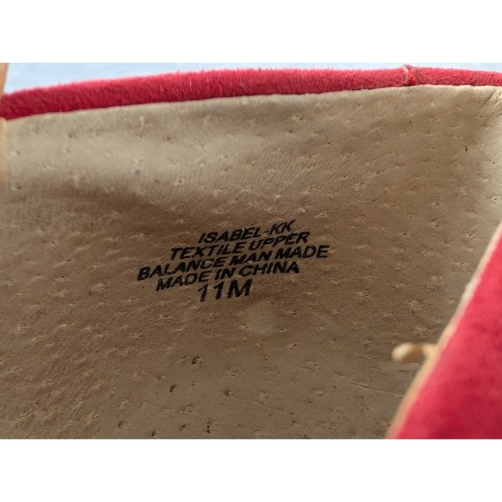 Kelly & Katie Isabel-KK Red Faux Suede Round Toe Stiletto Pumps Womens 11M